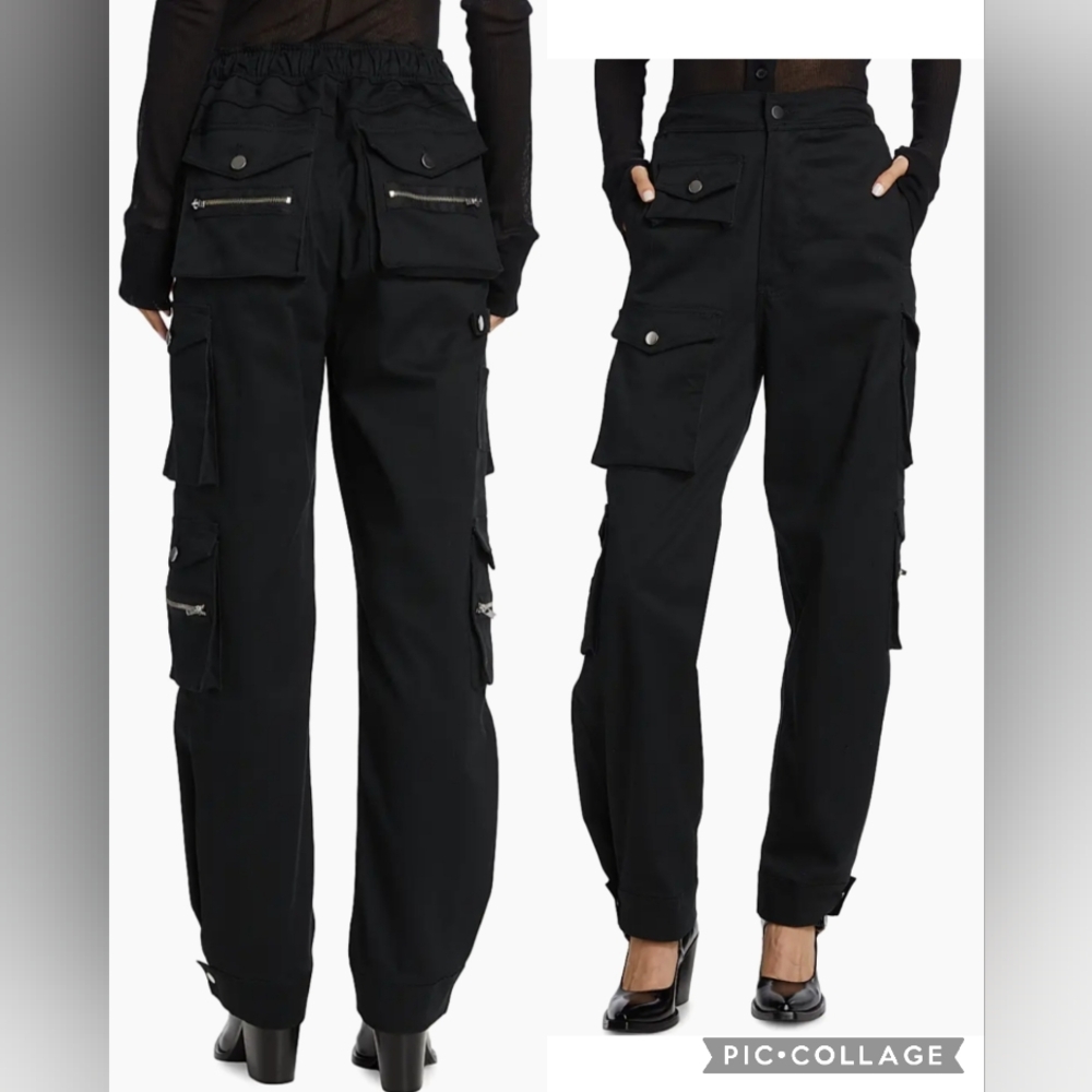 EB Denim Charcoal Cargo Pants